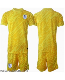 Günstige England Torwart Auswärts Trikotsatzt Kinder EM 2024 Kurzarm (+ Kurze Hosen)